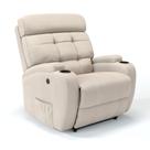 Poltrona do Papai Reclinável Elétrica em Tecido Linho - Modelo Florença Damie Poltrona do Papai Reclinável Elétrica em Tecido Linho - Modelo Florença Damie