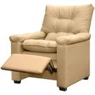 Poltrona do Papai Reclinável Imperador Couro Facto Amarelo