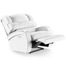 Poltrona do Papai Reclinável Kalie Elétrica Botão LED Massagem FH9 PU Branco - Mpozenato