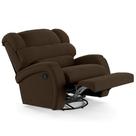 Poltrona do Papai Reclinável Kalie Glider Giratória FH9 Veludo Marrom - Mpozenato