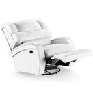 Poltrona do Papai Reclinável Kalie Glider Giratória USB FH9 PU Branco - Mpozenato