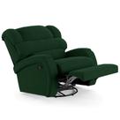 Poltrona do Papai Reclinável Kalie Glider Giratória USB FH9 Veludo Verde - Mpozenato