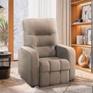 Poltrona do Papai Reclinável Maldivas Suede Bege Marfim - Speciale Home