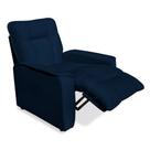 Poltrona do Papai Reclinável Manual Comfort Veludo Azul Marinho - Montanaris Decor Poltrona do Papai Reclinável Manual Comfort Veludo Azul Marinho - Montanaris Decor