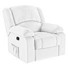 Poltrona do Papai Reclinável Manual Simon F05 Corano Branco - Lyam Decor