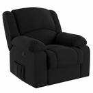 Poltrona do Papai Reclinável Manual Simon F05 Veludo Preto - Lyam Decor