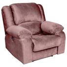 Poltrona do Papai Reclinável Massageadora Elétrica com USB Simon F05 Veludo Rosê - Lyam Decor