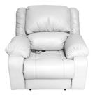 Poltrona do Papai Reclinável Massageadora Elétrica Simon F05 Corano Branco - Lyam Decor