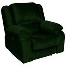 Poltrona do Papai Reclinável Massageadora Elétrica Simon F05 Veludo Verde - Lyam Decor
