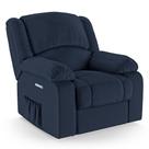 Poltrona do Papai Reclinável Melim Elétrica LED PU Azul FH1 - D'Rossi