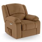 Poltrona do Papai Reclinável Melim Elétrica LED PU Caramelo FH1 - D'Rossi