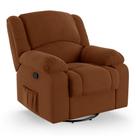 Poltrona do Papai Reclinável Melim Glider Giratória Massagem Vel Terracota FH1 - D'Rossi