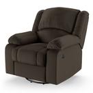 Poltrona do Papai Reclinável Melim Glider Giratória USB PU Marrom FH1 - D'Rossi
