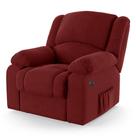 Poltrona do Papai Reclinável Melim Power Elétrica USB Veludo Vermelho FH1 - D'Rossi Poltrona do Papai Reclinável Melim Power Elétrica USB Veludo Vermelho FH1 - D'Rossi