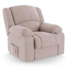 Poltrona do Papai Reclinável Melim Power Touch Massagem Veludo Rosê FH1 - D'Rossi