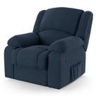 Poltrona do Papai Reclinável Melim Power Touch USB Veludo Azul FH1 - D'Rossi