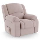 Poltrona Do Papai Reclinável Melim Power Touch Usb Veludo Rosê Fh1 - D'rossi