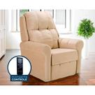 Poltrona do Papai Reclinável MH 1216 Two Way c/ Massagem Suede Bege - Herval