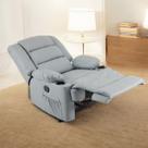 Poltrona Do Papai Reclinável Motorizada e Entrada USB Cor Premium Cinza Porto