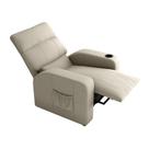 Poltrona do Papai Reclinável Mx-67 Pulse Suede Bege - Loja Sheep