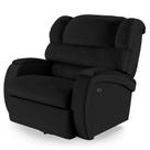 Poltrona do Papai Reclinável Napoli Glider Giratória USB PU Preto F FH1 - D'Rossi