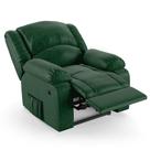 Poltrona do Papai Reclinável Pietra Power Elétrica Massagem FH9 PU Verde Musgo - Mpozenato