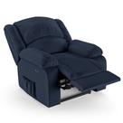 Poltrona do Papai Reclinável Pietra Power Touch FH9 PU Azul - Mpozenato