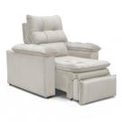 Poltrona do Papai Reclinável Retrátil Bonari Linho Bege - Loja Sheep