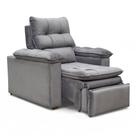 Poltrona do Papai Reclinável Retrátil Bonari Linho Cinza - Loja Sheep