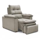 Poltrona do Papai Reclinável Retrátil Bonari Veludo Capuccino - Loja Sheep