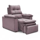 Poltrona do Papai Reclinável Retrátil Bonari Veludo Rosê - Loja Sheep