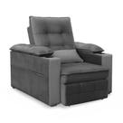 Poltrona do Papai Reclinável Retrátil Thor Veludo Grafite - Loja Sheep