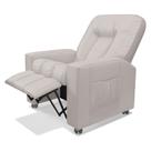 Poltrona do Papai Reclinável Romeo F05 Facto Bege - Lyam Decor