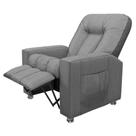 Poltrona do Papai Reclinável Romeo F05 Linho Cinza - Lyam Decor