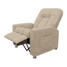 Poltrona Do Papai Reclinável Romeo F05 Suede Bege