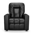 Poltrona do Papai Reclinável Sala de Cinema Arsenal Manual PU Preto G23 - Encantum