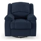 Poltrona do Papai Reclinável Sala de Cinema Barcelona Glider Manual Giratória Massagem USB PU Azul G23