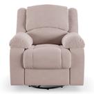 Poltrona do Papai Reclinável Sala de Cinema Barcelona Glider Manual Giratória Massagem USB Veludo Rosê G23