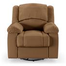 Poltrona do Papai Reclinável Sala de Cinema Barcelona Glider Manual Giratória PU Caramelo G23