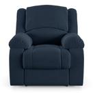 Poltrona do Papai Reclinável Sala de Cinema Barcelona Power Elétrica Veludo Azul G23