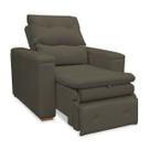 Poltrona Do Papai Retrátil Confortável Reclinável Suede Onix
