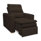 Poltrona Do Papai Retrátil Confortável Reclinável Suede Onix