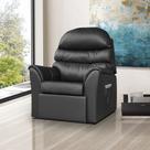 Poltrona do Papai Retrátil e Reclinável - material sintético Preto