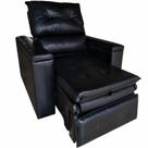 Poltrona do Papai Retrátil Reclinável Tecido Sintético Preto Conforto Larbelle