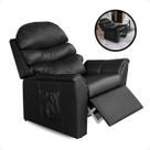 Poltrona do Papai/Vovô Reclinavel Ayla TOP SOFAS em material sintético Preto