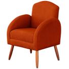Poltrona Dubai Decorativa para Sala Terracota em Suede Premium