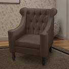 Poltrona dubai suede marrom