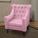 Poltrona dubai suede rosa