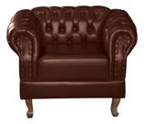 Poltrona Duque Chest Courano Marrom Café