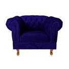 Poltrona Duque Chesterfield Capitonê - Suede Azul Marinho Poltrona Duque Chesterfield Capitonê - Suede Azul Marinho
